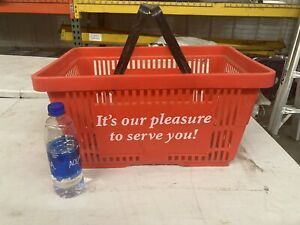 45 PACK Red Plastic Grocery Convenience Store Shopping Basket Tote Cart