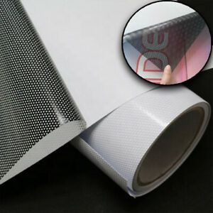 Black Perforated Car Window Printing Vinyl Mesh One Way Vision Wrap 54&#034;x150ft.