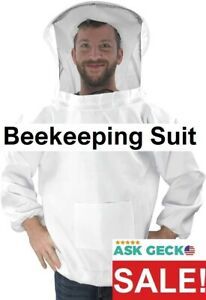 Bee Keeper Suit Beekeeping Veil Jacket Protection Outfit Hat Sting Proof M L XL