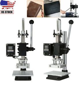 Hot Foil Stamping Machine with Movable Table for Wood Leather Logo Embossing