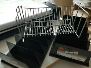 Desktop File Organizer File Sorter Letter Holder  Plastic, metal Rack Lot of 3
