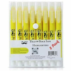 Mr. Pen- No Bleed Gel Highlighter, Bible Highlighters, Yellow, Pack of 8, Gel Hi