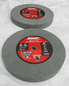 Bauer Harbor Freight 8&#034; Grinding Wheels 36 and 60 Grit, 5/8&#034; Arbor, New Open Box