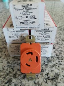 Pass &amp; Seymour IGL630-R Turnlok Receptacle (Lot of 5)