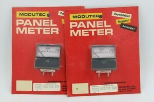 2x Modutec OMS DMA 500 0-500 DC Milliamperes Panel Meters Vtg