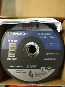 CGW Camel - Cut-Off Wheels 6&#034; x .045&#034; x 7/8&#034;  ZA36-T-Rigid - Qty 25 - 35517