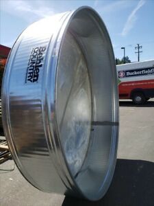 Extra Large Galvanized Round End Stock Tank, 8 ft. W x 2 ft. H x 8 ft. L