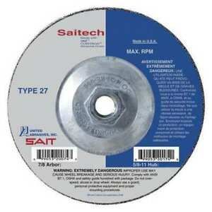 UNITED ABRASIVES-SAIT 22089 Cutting Wheel,T-27,7x3/32x5/8-11,PK10