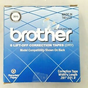 Brother 6 Lift Off Correction Tapes .281”W  X 21.4&#039; L Compatible Brother Daisy