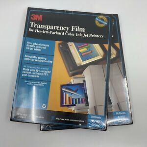 3M Transparency Film CG3460 HP Color Ink Jet Printers 50 Sheets 8.5x11 NEW X2