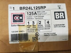 Cutler Hammer BR24L125RP   4 Circuit 2 Space Load Center