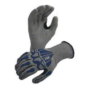 AZUSA SAFETY BWA4 Cut Resistant Impact Coated Gloves, A4 Cut Level,
