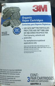 3M Organic Vapor Performance Cartridge Replacements -Cont. 3 - 6001P3 -Exp 2022