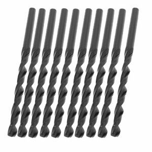 10 Pcs Black HSS 3.5mm Diameter Straight Shank Twist Drill Bits