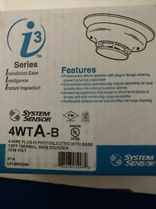 SYSTEM SENSOR 4WTA-B 4W, 12/24 VDC, THERM., SNDR, W/BASE