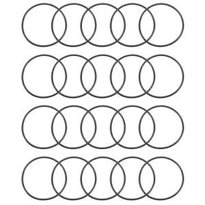 20Pcs 50mm x 1.9mm Black Flexible Nitrile Rubber O Ring Oil Seal Washer Grommets