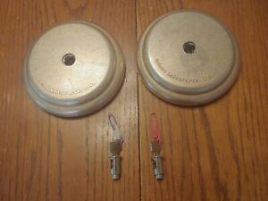 SSF Silent Sales Force Candy Gumball  Machine 2 Metal Lid Caps &amp; 2 Locks + Keys