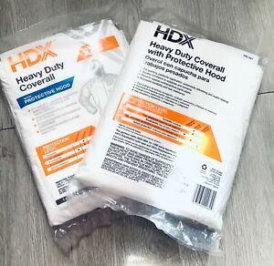 2 pc HDX Heavy duty COVERALL with  Protective HOOD - 2XL