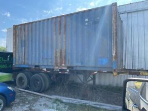 20’ Container And Chassis. The Chassis Is A Slider Conex Wind And Water Tight.