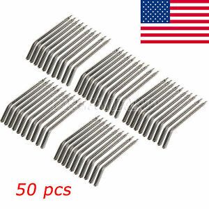 50 pieces Nozzles Tips Tube for Dental Air Water 3-way Syringe Metal Alloy Spray