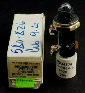 GE, 0116B6708G5 Indicating Lamp, Type: ET-16. 1900, 120V, Without Cap