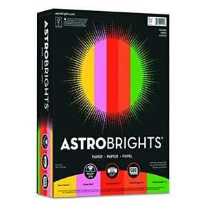 Astrobrights Colored Paper 8.5&#034; x 11&#034; 24lb/89 gsm&#034;Vintage&#034; 5-Color Assortment...