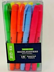 16 Pen + Gear Smear-Proof Chisel Tip Highlighters - Assorted Colors