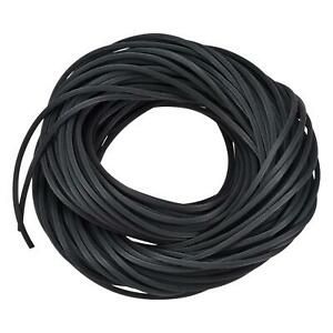 Spline Type Sealing Strip, 30M/ 98.43Ft Length EPDM Edge Strip, 3mm OD Black