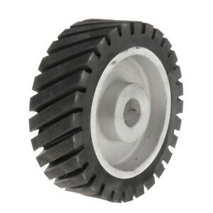 Black Rubber Wheel Sanding Belt Polisher Sheel Abrasive Aluminium Core