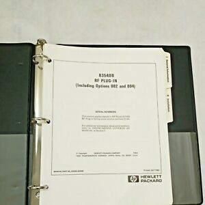 HP 83540B RF Plug-In Options 002 and 004 Service Manual