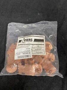 10 QTY PIERS - 1.25&#034; Copper Plated Strut Clamps 1-1/4in.