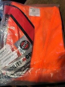 CJ ANSI  CLASS - 2 TWO- TONE SAFETY VEST ( 3XL, orange ) HIGH VISIBILITY, 2-TONE