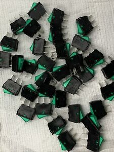 Lot of 34 Green lighted toggle switch’s Mfg.RB1 New