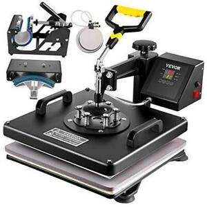 Heat Press Machine 12X15 Inch 5 in 1 Combo Digital Multifunctional