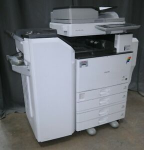 RICOH AFICIO MP C5502 MFP COLOR LASER COPIER PRINTER SCANER FAX +SR3120 FINISHER