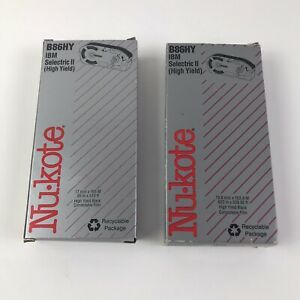 (2) Nu-Kote High Yield Correctable Selectric II Film Ribbons B86HY NOS Pack Of 2