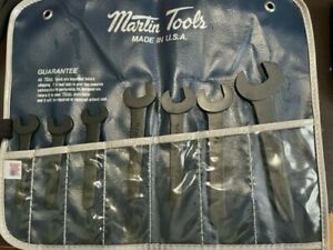 7PC CHECK NUT WRENCH SET - FRACTIONAL, BLACK - Martin Tools