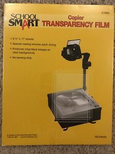SCHOOL SMART COPIER TRANSPARENCY FILM 100 8.5”x11&#034; SHEETS, NEW SEALED