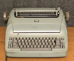 IBM Selectric 1 Model 72 Electric Typewriter Grey W/ Cover, For Parts Or Repair