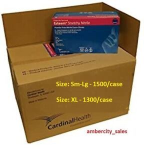 ESTEEM Stretch Nitrile Exam Gloves, Powder-Free 1300-1500/Case Cardinal Health