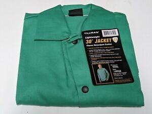 NEW Tillman 6230 Welding Jacket Large FR Flame Resistant Green 30”