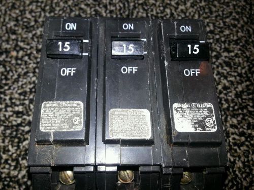1 ge 115 circuit breaker one pole 15 amps(item 2) for sale