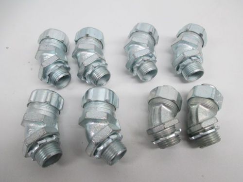 LOT 8 NEW THOMAS&amp;BETTS ASSORTED 1/2IN CONDUIT STAINLESS PIPE FITTING D241551
