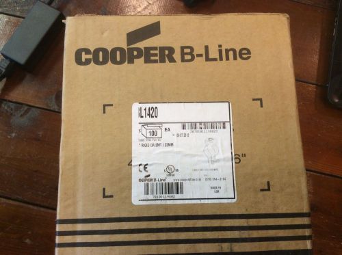 (100) new in box b-line 1420 1&#034; screw on conduit clamps rigid emt for sale