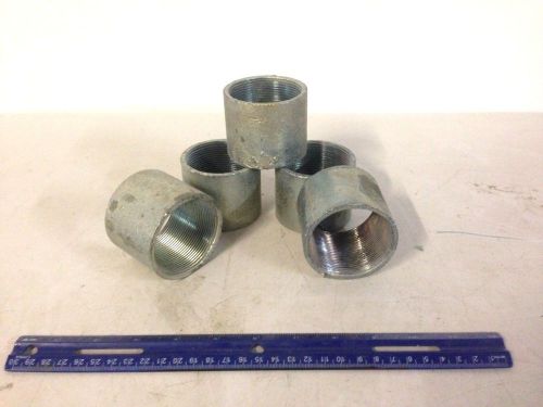 Lot of (5 qty.) 2&#034; threaded rigid conduit couplings, oz gedney, 2-inch fittings for sale