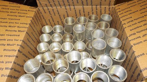 Lot of 72   1-1/4&#034; rigid coupling galv threaded for sale