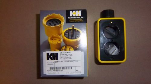 Powertuff yellow receptacle box, kh industries pt4501-dbn for sale