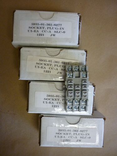 Lot of 5 socket plug-in 91052.1 3pdt contacts 250 volt 10 amps new for sale