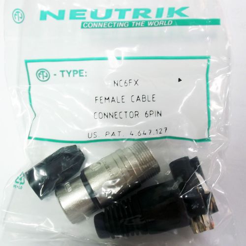 (CS-057) NEUTRIK NC6FX CONNECTOR XLR RECEPTACLE 6 POSITION