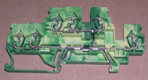 WAGO, 3 CONDUCTOR DOUBLE-DECK GROUND TERMINAL BLOCK  870-537, LOT OF 40